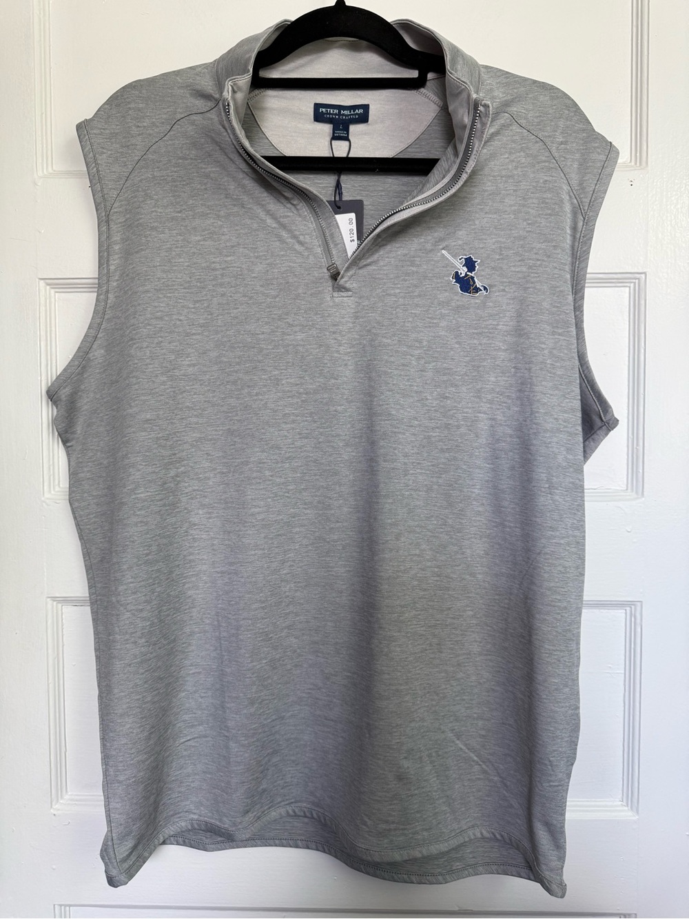 Peter Millar Crown Crafted Quarter-Zip Golf Vest Sleepy Hollow Country Club Sz L
